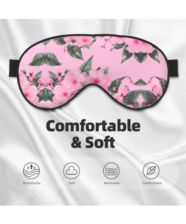 Red Cherry Floral Print Double-Sided Eye Mask | Soft Light Blocking for Better Sleep - International Shipping - Buy Online on GoSupps.com