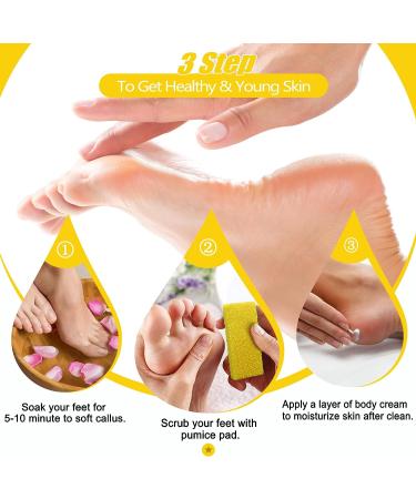 40Pcs Yellow Medium Coarse Disposable Foot Scrubber Sponge Pads - Pedicure Pumice Stone for Feet Callus Remover - Buy Online on GoSupps.com