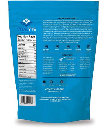 Vitalyte Electrolyte Powder - Isotonic Drink Mix for Hydration & Energy - 35 oz, 40 Servings - Rehydration Supplement for Men, Women, Sports - Cool Citrus Flavor - Buy Online on GoSupps.com