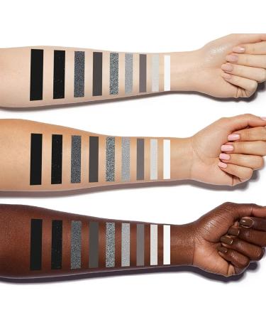 Black Smoky Eye shadow Palette for Halloween 9 Colors True Black Dark Grey Smokey Goth Makeup Pallet 9 Soft Matte Shimmer High Pigmented Basic Black White Gray Shade - Buy Online on GoSupps.com