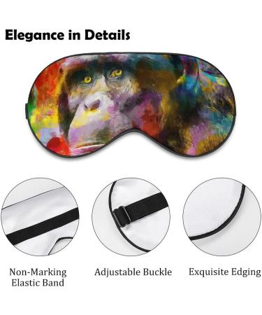 LynaRei Colorful Monkey Sleep Mask - Adjustable Soft Eye Mask for Men and Women - Ideal for Travel and Nap - Style 6 - Buy Online on GoSupps.com