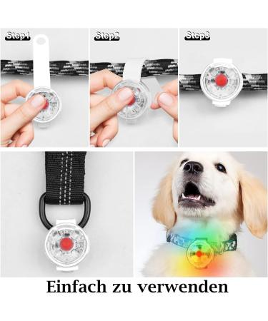 FTTouuy Safety LED Flashing Light for Dogs & Cats - USB Rechargeable Waterproof Colorful Pet Safety Light for Night Walks | International Shipping Available - Buy Online on GoSupps.com