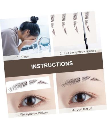 Healeved 18 Pcs Eyebrow Stickers Authentic Eyebrows Brow Stickers Eyes Sticker Para U as Water Transfer Paper - Buy Online on GoSupps.com