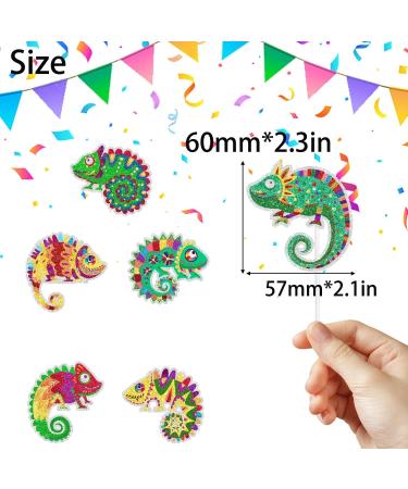 Kid's Reptile-themed Happy Birthday Cupcake Toppers 18-PC Set - This is a great lizard-themed birthday party baby shower party or reptile-themed party decoration for boys and girls - SugarGera - Buy Online on GoSupps.com