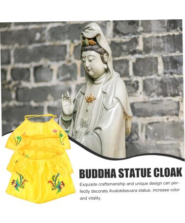 Alipis 3pcs Buddha Shawl Buddha Sculpture Shawl Temple Supplies Hindu Statue Cloak Statue Shawls Fabric Bodhisattva Cloak Desk Topper Altar Creative Cloak Cloth Buddha Statue Crystal 37.5X22.5cm - Buy Online on GoSupps.com