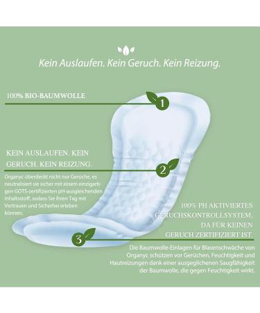 Organyc Super Absorbent Panty Liners - 100% Organic Cotton | 10 Pack for Bladder Weakness | Eco-Friendly & Comfortable - Buy Online on GoSupps.com