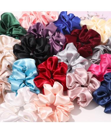 Minasuki Satin Scrunchies for Women - Large Silky Hair Scrunchies in 57 Colors - Buy Online on GoSupps.com
