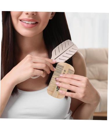 2pi ces Peigne Antipelliculaire Double Face Bambou Dents Fines Pour Cheveux limination Des Pellicules Usage Familial Et Voyage - Buy Online on GoSupps.com