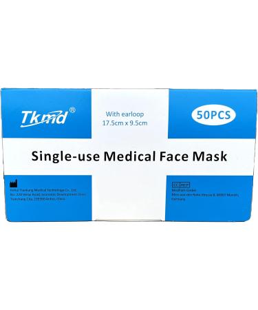 Buy Generic TKmd 3-Layer Mouth-Nose Masks - 50 Pack 100% PP Elastic Band & Nose Clip Latex-Free & Fiber-Free - International Shipping Available - Buy Online on GoSupps.com