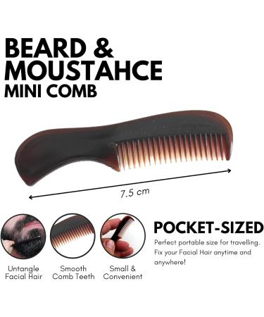 Moustache and Beard Wax for Men with Pocket-Sized Comb | Promotes Growth, Moisture Resistant | Natural Ingredients | Lemongrass 15ml + Comb - Buy Online on GoSupps.com