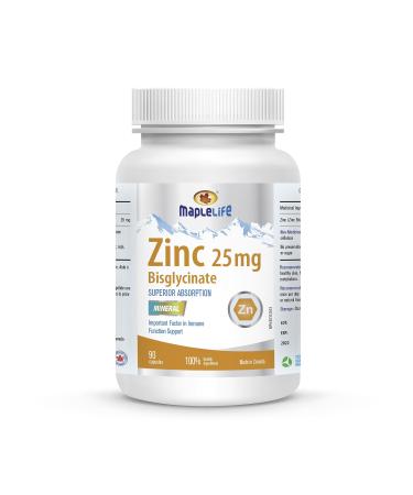 Maplelife Nutrition Zinc Bisglycinate 90 Capsules