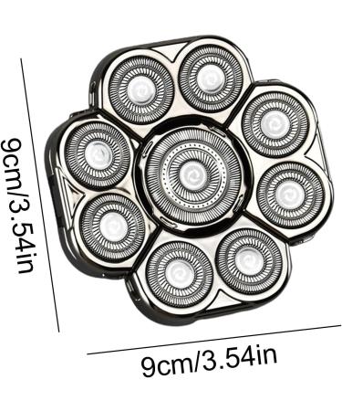 Replacement heads for electric shaver 360 degree rotation 360 degree rotation extreme speed with 9 heads Silver - Buy Online on GoSupps.com