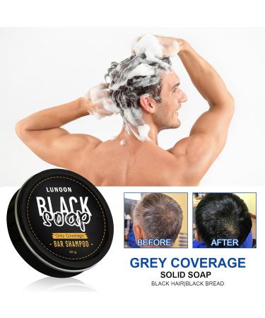Soap Cover Soap Cover Gray 3PCS Natural Gray Hair Removal Soap Gray Hair Shampoo Bar Cover Coverage Soap Solid Shampoo Soap Growth Hair Darkening Compressed Soap Bar with 3 Foaming Net - Buy Online on GoSupps.com