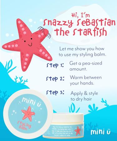 Mini U Styling Balm Kids - Easy to Style and Wash Hair Balm - Watermelon Scented Vegan Balm with Jojoba Oil - Kids Hair Products - Hair Products for Kids - Buy Online on GoSupps.com