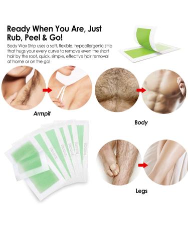 Waxing Strips 40 Count - Body Hair Removal for Women & Men - Underarms, Arms, Legs - Instant Results - Pack of 1 - Buy Online on GoSupps.com