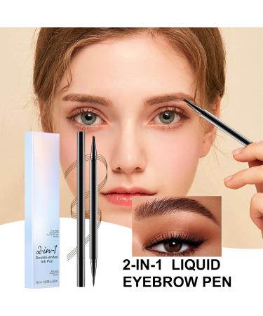 FmtwPhn Eyebrow Fountain Pen Doublesided Hairy Eyebrow Pencil Long Lasting Eyebrow Contour Pen Beauty Products for Daily Travel Work Business 2 - Buy Online on GoSupps.com