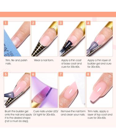 Gellen 15ml Builder Gel Nude Extension Hard Gel for Nails Color Nail Gel Strengthener Gel No Need Slip Solution UV LED Gel Thickening Enhancement Building Gel Nail Polish - Buy Online on GoSupps.com