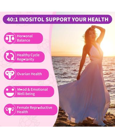Myo-Inositol & D-Chiro Inositol Gummies 40:1 Ratio Inositol Supplement with Vitamin D3 Magnesium Glycinate Folate & Zinc for Female Health & Wellness Raspberry Flavor 60 Count 60 Count (Pack of 1) - Buy Online on GoSupps.com