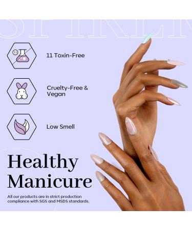 Modelones Pastel Gel Nail Polish Set - 6 Colors Cat Eye Holographic Glitter 9D Magnetic Manicure Kit for Women - Spring Daydreams Collection - Buy Online on GoSupps.com