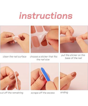 22pcs Nail Stickers Full Nail Wraps Self Adhesive Nail Polish Stickers for Women Nail Art Accessories - Buy Online on GoSupps.com