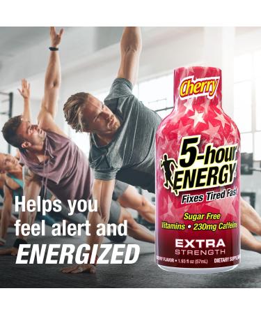 5-hour ENERGY Extra Strength Shots Cherry Flavor 1.93 oz. 30 Count (30 Bottles Single Flavor Cherry) Cherry 30 Bottles Single Flavor - Buy Online on GoSupps.com
