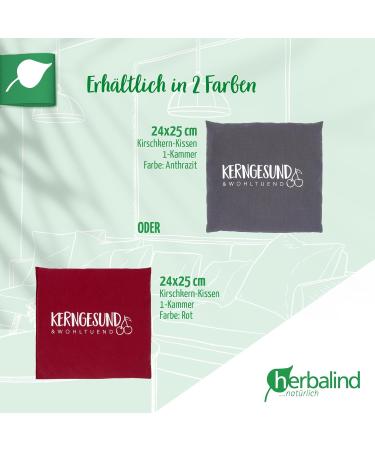 Herbalind Cherry Stone Pillow - 100% Cotton Heat Pad 24x25 cm - Natural Wellness in Grey - Buy Online on GoSupps.com