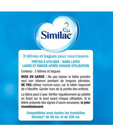 Abbott Laboratories Similac Infant Standard Flow Nipple and Ring 3 Pack 3 count - Buy Online on GoSupps.com