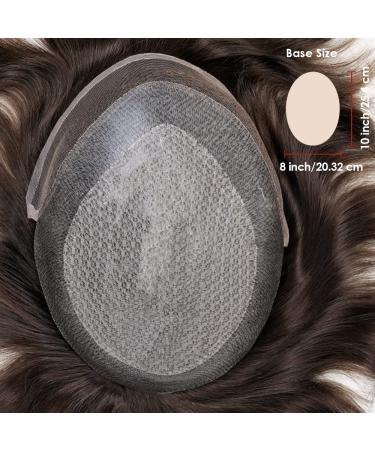 Shop Lordhair Knotless Toupet for Men - Skin Injected Human Hair System 8x10 Inch Medium Dark Brown (4#) - International Shipping Available - Buy Online on GoSupps.com