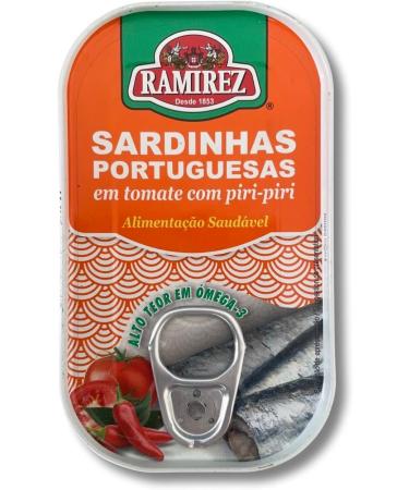 Portuguese Sardines In Tomato Sauce With Chili Pepper - 3 x 125 g - Ramirez - Portugal - Buy Online on GoSupps.com