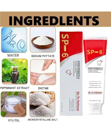 Super Probiotic Sp-6 Toothpaste - Ultra Whitening Bright White Formula Deep Cleaning Care & Fresh Breath (2 Pcs x 120g + 2 Toothbrushes) | International Shipping - Buy Online on GoSupps.com