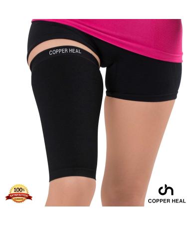 COPPER HEAL THIGH Compression Sleeve - Medium Size, Ideal for Hamstring, Groin, and Quad Support - Buy Online on GoSupps.com
