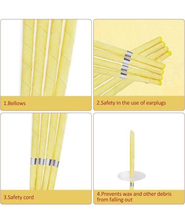 Organic Beeswax Ear Candles Set with Protective Disks - 10pcs - Buy Online on GoSupps.com
