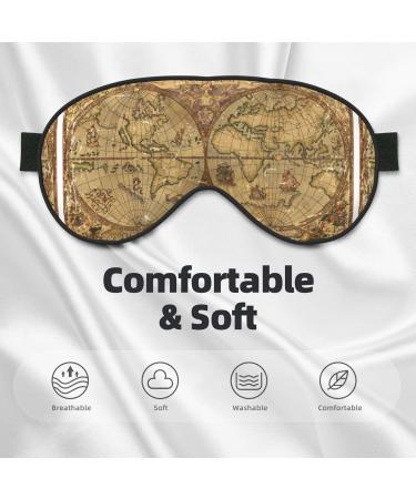 World Map Sleep Mask | Adjustable Double-Sided Eye Covers for Perfect Shading & Eye Edema Relief | Soft & Comfortable Travel Accessory - Buy Online on GoSupps.com