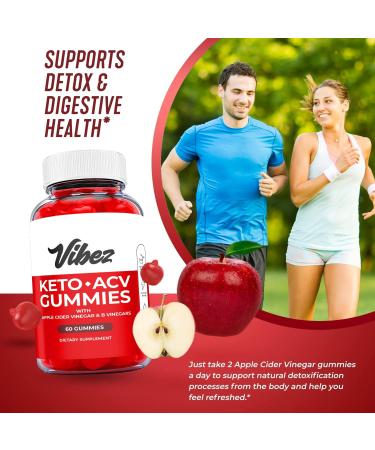 (2 Pack) Vibez Keto Gummies - Vegan Formula with ACV for Weight Loss - 120 Gummies - Buy Online on GoSupps.com