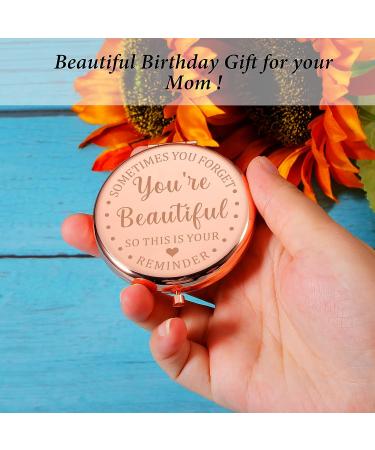 ZZP Birthday Gifts for Women - Compact Makeup Mirror for Sister, Daughter, Mom - Inspirational Gift for Girlfriend, Wife, Friend - Perfect Graduation or Christmas Present - Buy Online on GoSupps.com