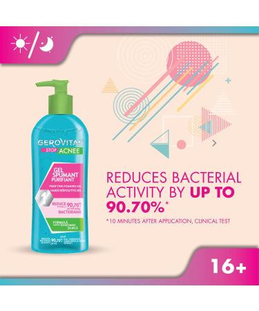 Gerovital STOP ACNE Purifying Foaming Gel - Salicylic Acid Acne Treatment for Clear Skin 150ml - Buy Online on GoSupps.com