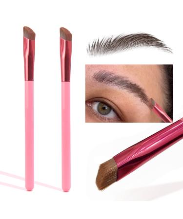 2 PCS Multi Function Eyebrow Brush Set, Professional Square Angled Eyebrow Brush 4D Hair Stroke Eyebrow Brushes Magic Hairline Eye Brow Brush Three-dimensional Concealer Makeup Brush Multi-function Eye-brow Brush for Women and Girls