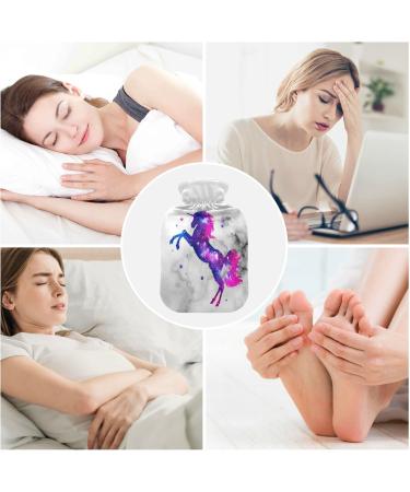 White Marble Galaxy Unicorn Heat Bottle | 2L Pain Relief Water Heating Cushion | Ideal for Sports Injuries & Comfort - Buy Online on GoSupps.com