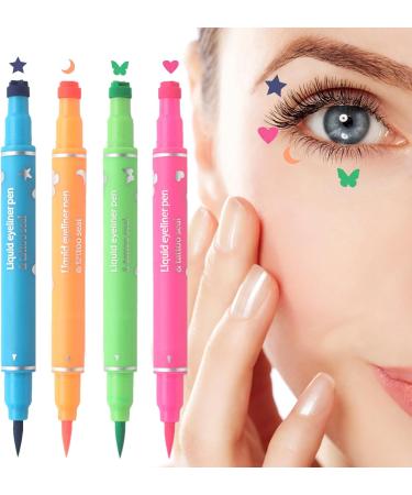 Eyeliner Stick 4 ml postage stamp eyeliner pen WIP resistant double head pen accurately erased resistant radiant makeup tool for eyes makeup ladies girls everyday party party - Buy Online on GoSupps.com