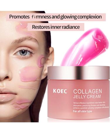 Collagen Jelly Face Serum Collagen Jelly Cream with Niacinamide & Hydrolyzed Collagen Korean skincare Face Serum Moisturiser - Boosts Skin's Barrier Hydration and Glow For All Skin Types(100G) - Buy Online on GoSupps.com