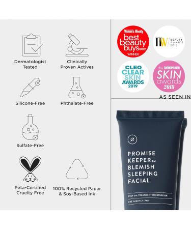 Allies of Skin Promise Keeper Blemish Sleeping Facial | Night Cream with Dioic & Mandelic Acid | Hydrating Moisturizer Treatment 1.7 oz - Buy Online on GoSupps.com