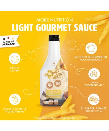 MORE Light Gourmet Sauce - Low-Calorie French Fry Mayo No Added Sugar or Fat (4 x 285ml) - Buy Online on GoSupps.com