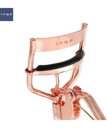 Inge Eyelash Curler | 5 Replacement Pads Lash Curler Eye Lash Curler Lash Lifter | Fitting All Eye Shapes no Pinching | Rose Gold - Buy Online on GoSupps.com
