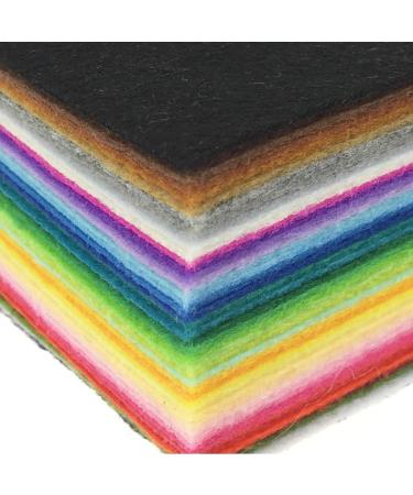 42pcs Assorted Color Felt Fabric Sheets 4x4 - DIY Craft Squares Nonwoven 1mm Thick - 10*10cm - Buy Online on GoSupps.com