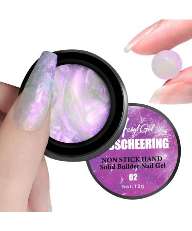 Solid Gel Nail Glue Nail Tips Glue Gel Non-Sticky Gel Nail Glue Nail Rhinestone Glue Gel False Nail Glue 3D Sculpture Gel Nail Mold Gel Non-Sticky Hand Building Gel 02