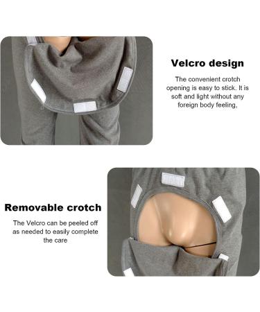 Daily Wear Incontinence Care Pants for the Elderly - Thickened Detachable Open Crotch - Grey 3XL - Buy Online on GoSupps.com