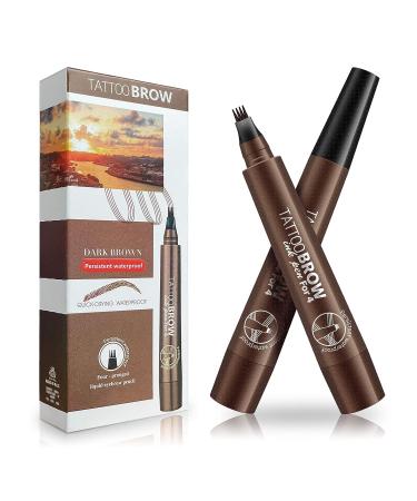 Dark Brown Waterproof Eyebrow Pencil - 24H Stay, Natural Look Makeup Pen - Buy Online on GoSupps.com