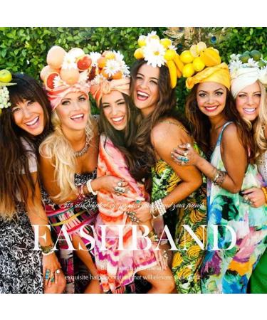 Fashband Boho Headband Blue Flower Elastic Hairband Starfish Beads Hair Accessories for Women and Girls - Buy Online on GoSupps.com