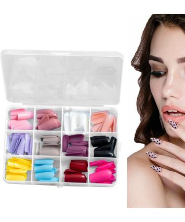 Short Nails Multi Colors and Styles Long Short Fake Nails Full - Easy to Use and Portable Ballerina Coffin Press on Nails for Sritob Glossy Medium Rectangular - Buy Online on GoSupps.com