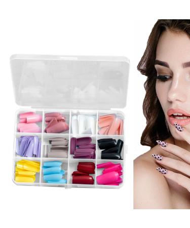 Fake Nails | Multi Colors and Styles Long Short Fake Nails Full - Easy to Use and Portable Ballerina Coffin Press on Nails for Rossev